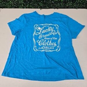 Lucky Brand Blue Graphic Tee size XL